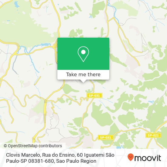 Mapa Clovis Marcelo, Rua do Ensino, 60 Iguatemi São Paulo-SP 08381-680