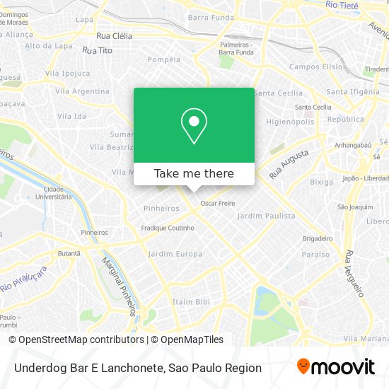 Mapa Underdog Bar E Lanchonete