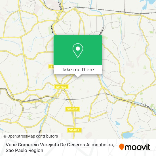 Vupe Comercio Varejista De Generos Alimenticios map