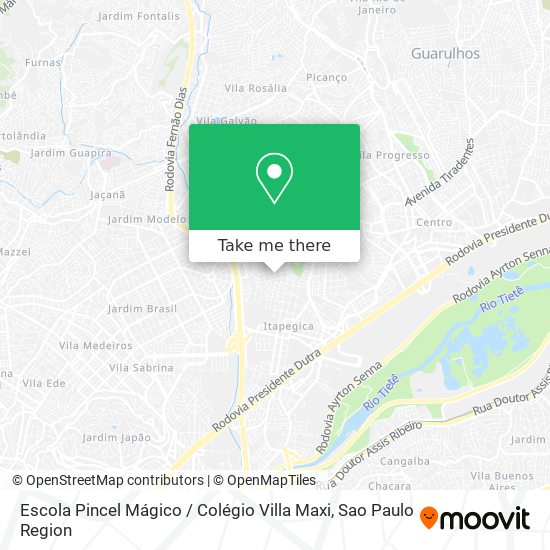 Mapa Escola Pincel Mágico / Colégio Villa Maxi