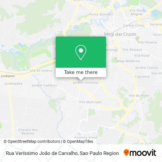 Mapa Rua Veríssimo João de Carvalho