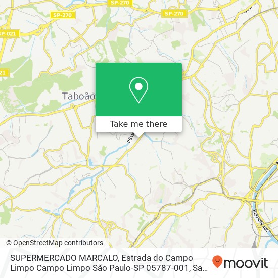 Mapa SUPERMERCADO MARCALO, Estrada do Campo Limpo Campo Limpo São Paulo-SP 05787-001