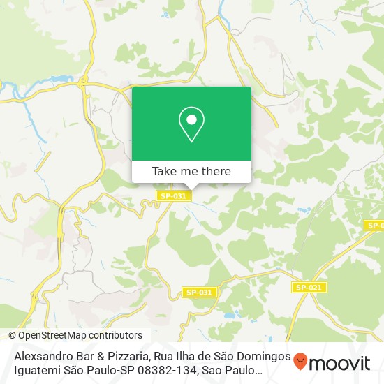 Mapa Alexsandro Bar & Pizzaria, Rua Ilha de São Domingos Iguatemi São Paulo-SP 08382-134