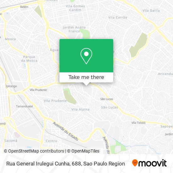 Rua General Irulegui Cunha, 688 map