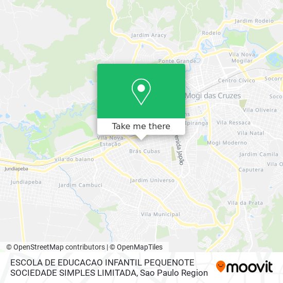 Mapa ESCOLA DE EDUCACAO INFANTIL PEQUENOTE SOCIEDADE SIMPLES LIMITADA