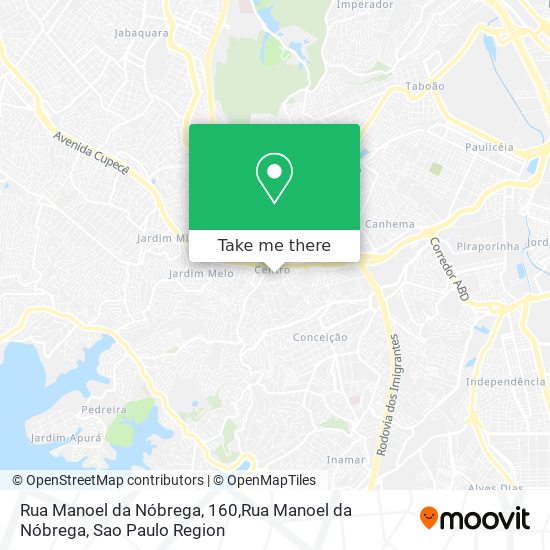 Mapa Rua Manoel da Nóbrega, 160,Rua Manoel da Nóbrega