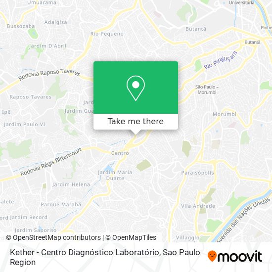 Kether - Centro Diagnóstico Laboratório map