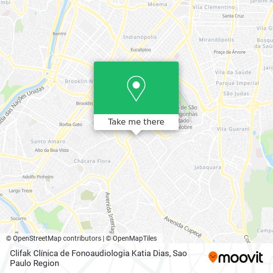 Mapa Clifak Clínica de Fonoaudiologia Katia Dias