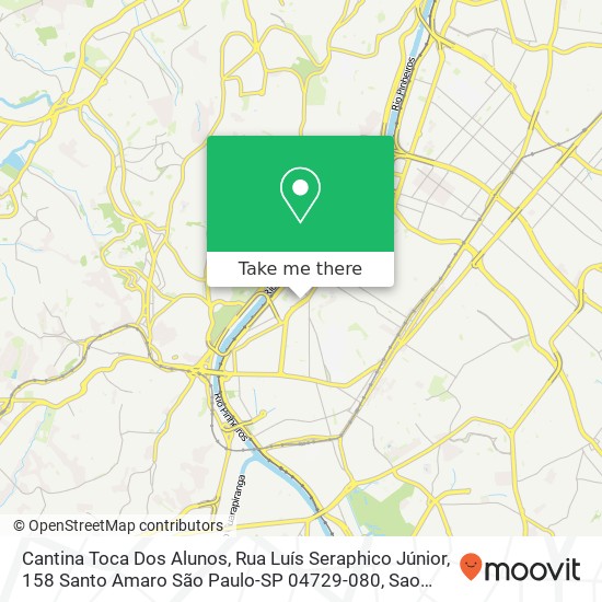 Cantina Toca Dos Alunos, Rua Luís Seraphico Júnior, 158 Santo Amaro São Paulo-SP 04729-080 map