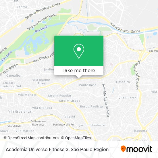 Academia Universo Fitness 3 map