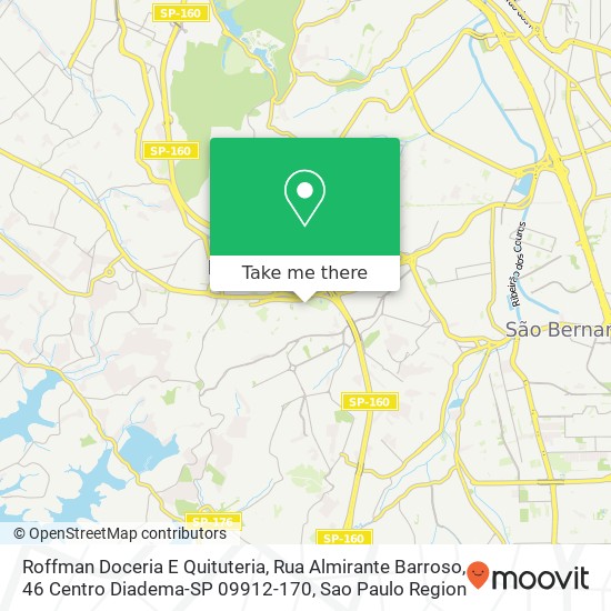 Mapa Roffman Doceria E Quituteria, Rua Almirante Barroso, 46 Centro Diadema-SP 09912-170