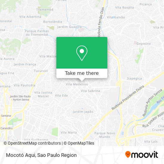 Mocotó Aqui map