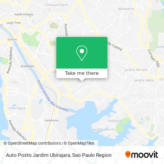 Mapa Auto Posto Jardim Ubirajara