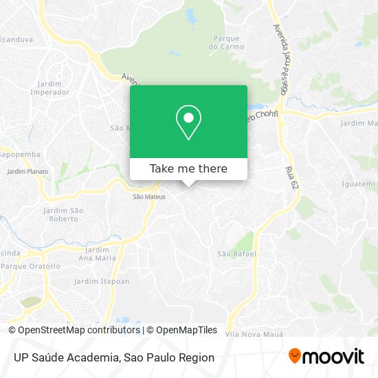 UP Saúde Academia map