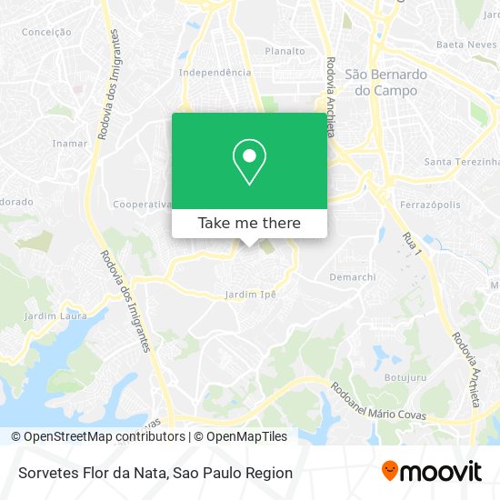 Sorvetes Flor da Nata map