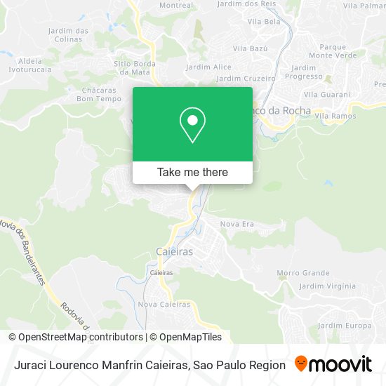 Juraci Lourenco Manfrin Caieiras map