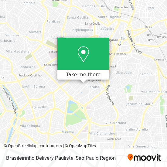 Brasileirinho Delivery Paulista map