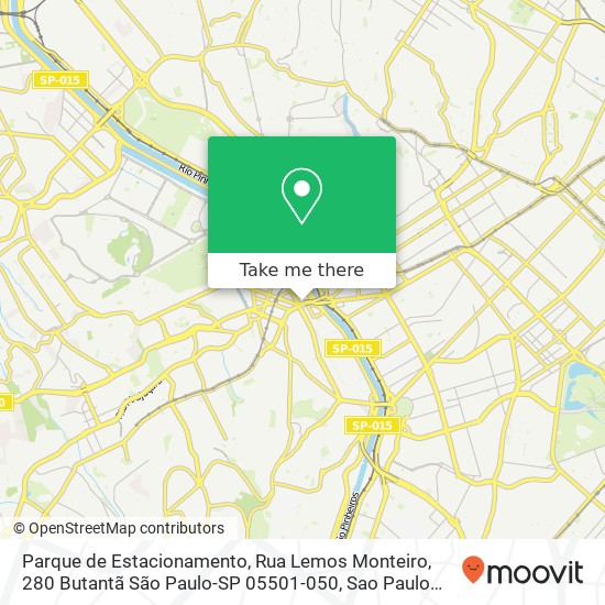 Parque de Estacionamento, Rua Lemos Monteiro, 280 Butantã São Paulo-SP 05501-050 map