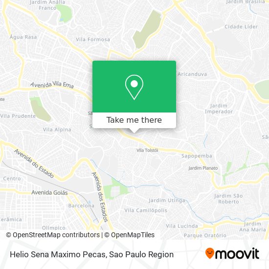 Helio Sena Maximo Pecas map