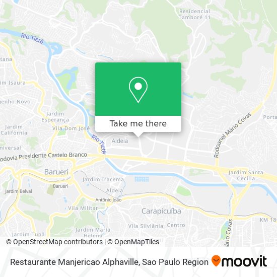 Mapa Restaurante Manjericao Alphaville