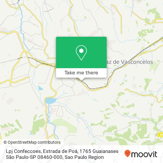 Mapa Lpj Confeccoes, Estrada de Poá, 1765 Guaianases São Paulo-SP 08460-000