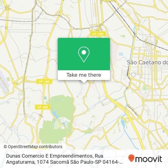 Mapa Dunas Comercio E Empreendimentos, Rua Angaturama, 1074 Sacomã São Paulo-SP 04164-010