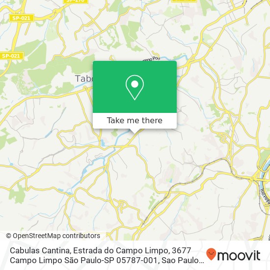 Cabulas Cantina, Estrada do Campo Limpo, 3677 Campo Limpo São Paulo-SP 05787-001 map