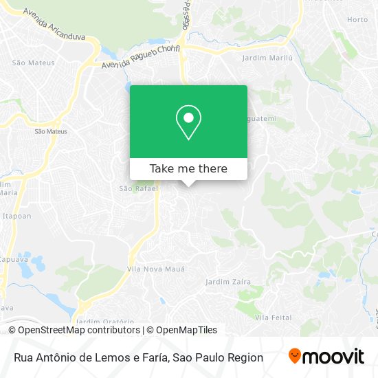 Mapa Rua Antônio de Lemos e Faría