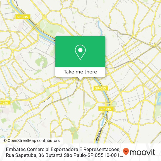 Embatec Comercial Exportadora E Representacoes, Rua Sapetuba, 86 Butantã São Paulo-SP 05510-001 map