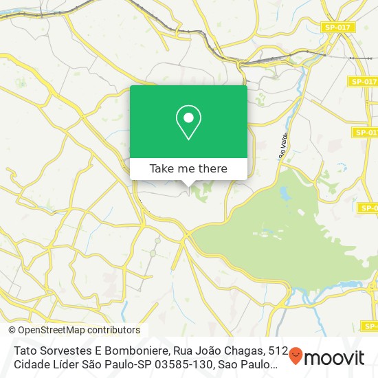 Tato Sorvestes E Bomboniere, Rua João Chagas, 512 Cidade Líder São Paulo-SP 03585-130 map