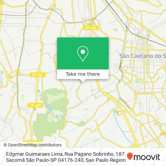 Mapa Edgmar Guimaraes Lima, Rua Pagano Sobrinho, 187 Sacomã São Paulo-SP 04176-240