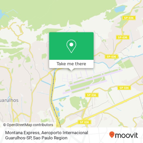 Montana Express, Aeroporto Internacional Guarulhos-SP map