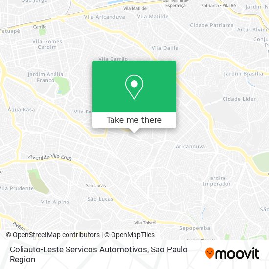 Mapa Coliauto-Leste Servicos Automotivos