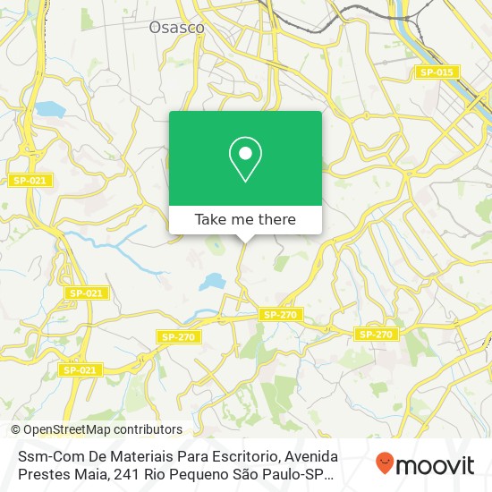 Mapa Ssm-Com De Materiais Para Escritorio, Avenida Prestes Maia, 241 Rio Pequeno São Paulo-SP 06040-017