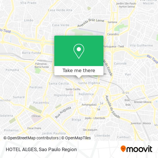 HOTEL ALGES map