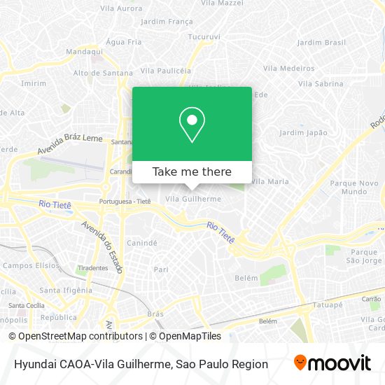 Hyundai CAOA-Vila Guilherme map