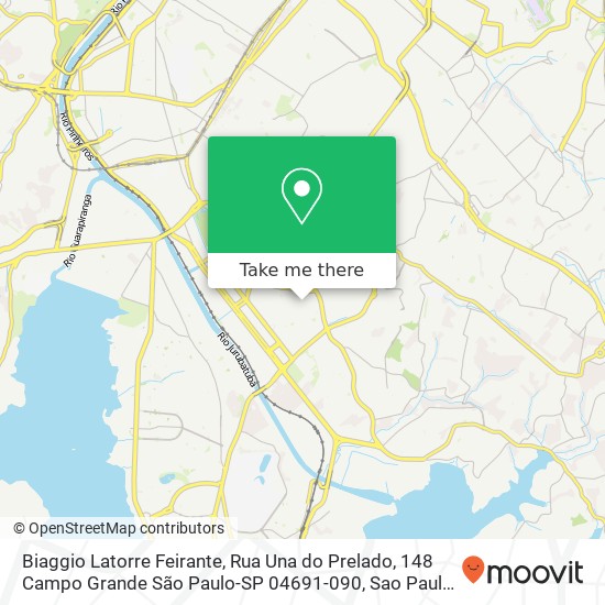 Mapa Biaggio Latorre Feirante, Rua Una do Prelado, 148 Campo Grande São Paulo-SP 04691-090