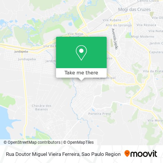 Mapa Rua Doutor Miguel Vieira Ferreira