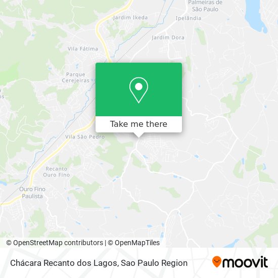 Chácara Recanto dos Lagos map