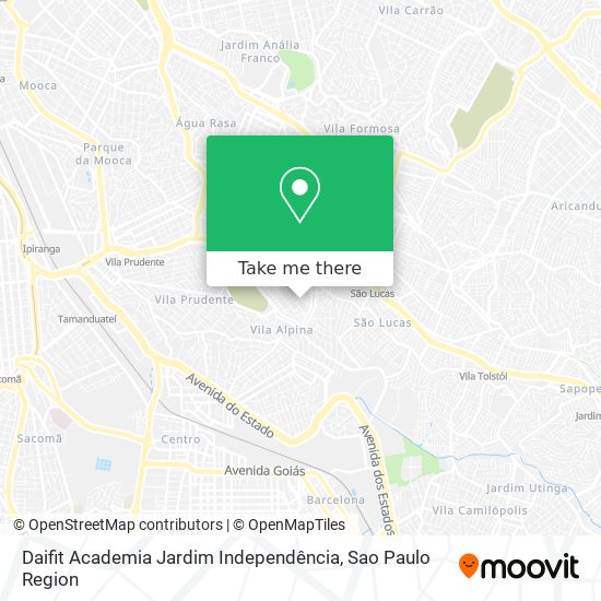 Mapa Daifit Academia Jardim Independência