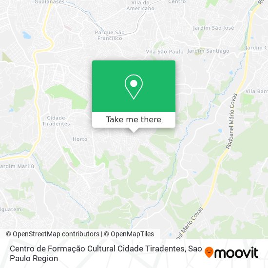 Centro de Formação Cultural Cidade Tiradentes map
