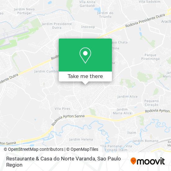 Mapa Restaurante & Casa do Norte Varanda