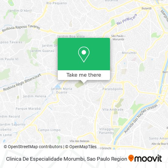 Clinica De Especialidade Morumbi map