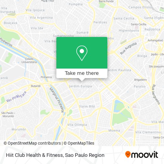 Mapa Hiit Club Health & Fitness