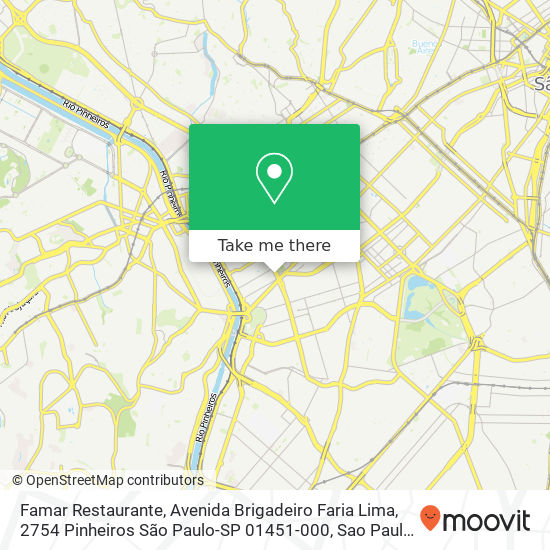 Famar Restaurante, Avenida Brigadeiro Faria Lima, 2754 Pinheiros São Paulo-SP 01451-000 map