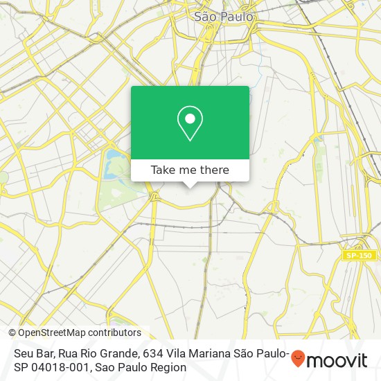 Mapa Seu Bar, Rua Rio Grande, 634 Vila Mariana São Paulo-SP 04018-001