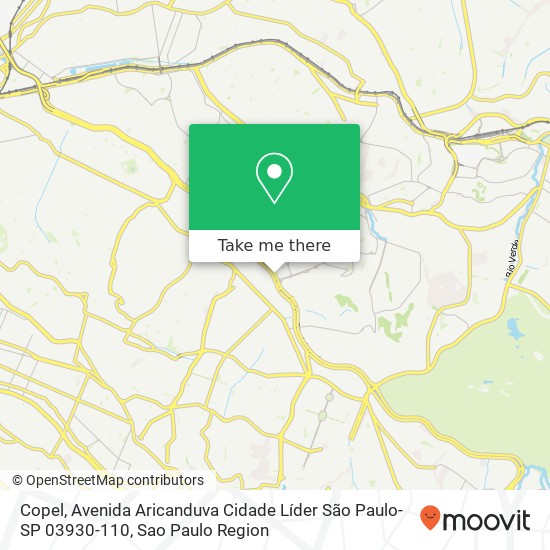 Copel, Avenida Aricanduva Cidade Líder São Paulo-SP 03930-110 map