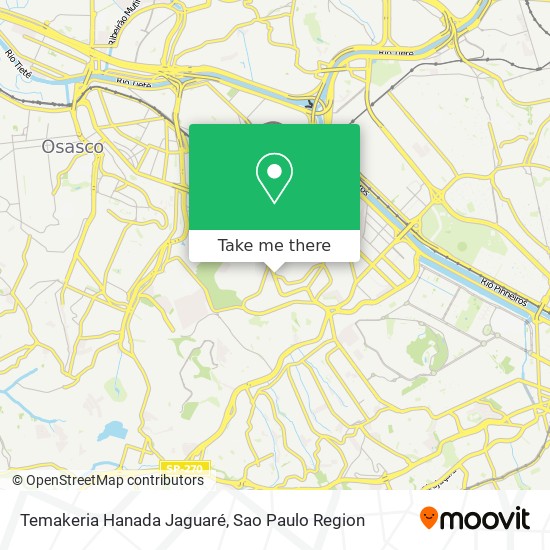 Temakeria Hanada Jaguaré map