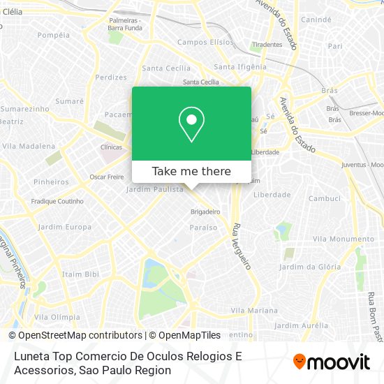 Luneta Top Comercio De Oculos Relogios E Acessorios map