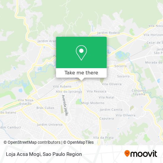 Loja Acsa Mogi map